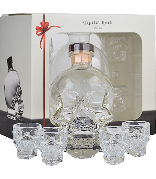 Crystal Head Vodka Gift Set with Shot Glasses Varmax