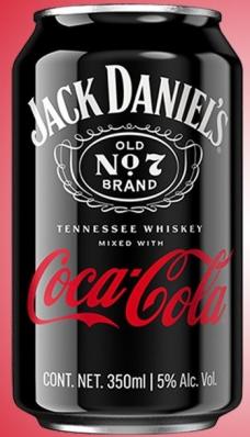 Jack Daniels Whiskey and Coca Cola - Jack & Coke Cocktail (12oz bottles) (12oz bottles)